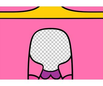 fotomontagem facial tornar princesa bubblegum da adventure time