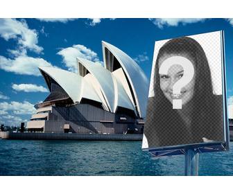 aparecem em um outdoor promocional sydney opera house