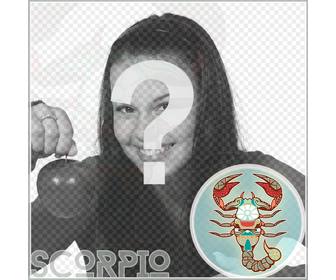 quadro sua imagem perfil com uma representacão simbolica escorpiÃo zodiaco