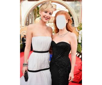 pose com jennifer lawrence com fotomontagem ver com o seu