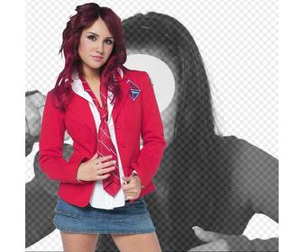 fotomontagem com dulce maria rebelde uniforme