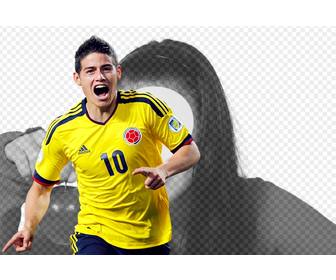 fotomontagem com james rodriguez da colombia