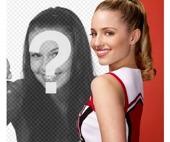 quinn febray fotomontagem com o famoso lider da claque glee envie sua foto e