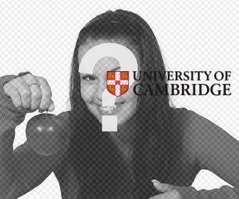 etiqueta com o logotipo da universidade cambridge