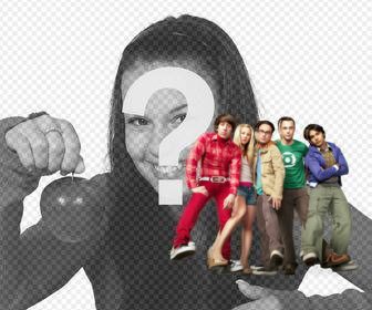 personagens big bang theory posar suas fotos com etiqueta