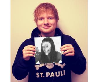 aparecer tampa x ed sheeran segurando sua foto