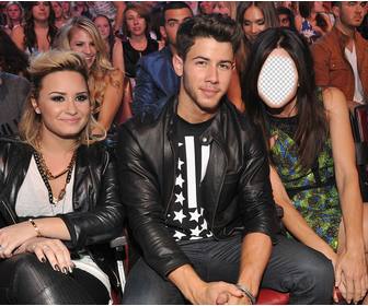 fotomontagem posar com joe jonas e demi lovato