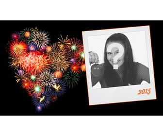 moldura ano novo 2025 com uma polaroid