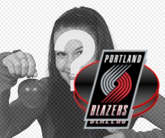 etiqueta com o logotipo blazers em portland