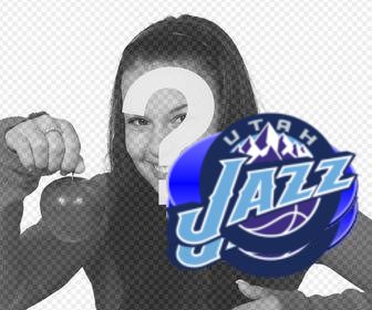 etiqueta com o logotipo do utah jazz
