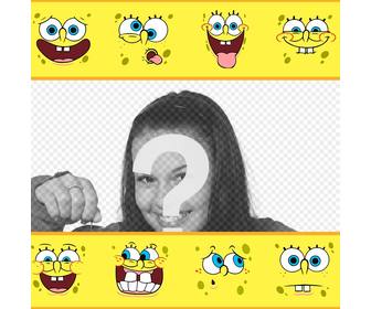 quadro da foto da crianca suas fotos bob esponja calca quadrada