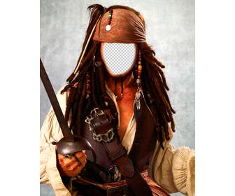 fotomontagem capitão jack sparrow