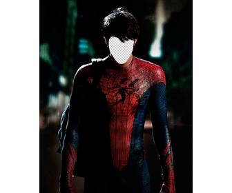 com fotomontagem colocar seu rosto corpo do homem aranha