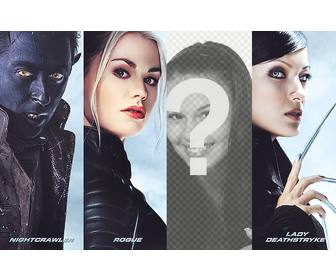 fotomontagem com personagens x-men