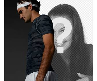 fotomontagem da tenista federer