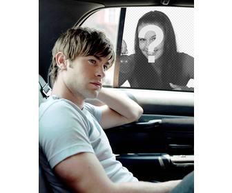 fotomontagem com o ator chace crawford