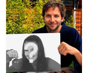 coloque sua foto neste quadro realizada bradley cooper