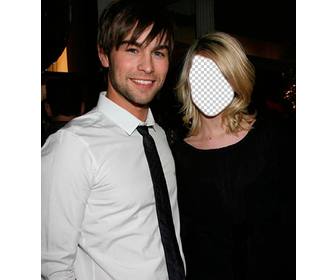 fotomontagem com chace crawford colocar seu rosto na menina ao lado dele