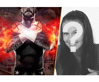 colagem com cm punk