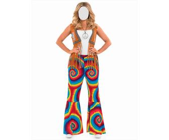 fotomontagem on-line colocar seu rosto em uma mulher hippie