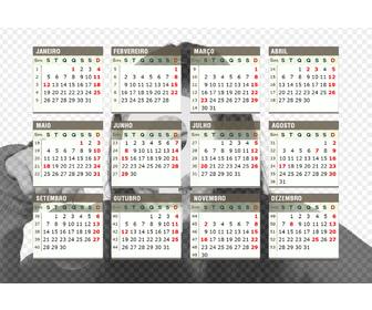 calendario 2015 com seu proprio fundo