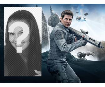 fotomontagem com tom cruise filme oblibion