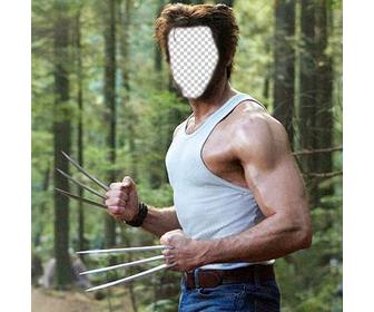 torne-se em wolverine do filme x-men com montagem