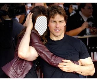 fotomontagem editar e colocar abracando o ator tom cruise