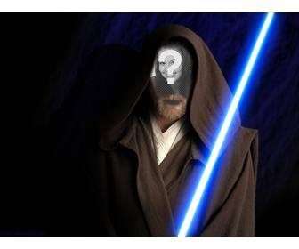 fotomontagem obi wan kenobi nas filme star wars crie colagem com suas fotos