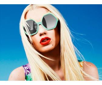 moldura com iggy azalea colocar uma imagem refletida em seus oculos