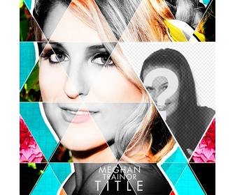 fotomontagem com capa cd meghan trainor