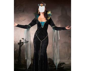 fotomontagem colocar seu rosto no corpo uma bruxa