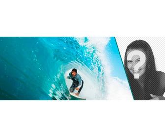 capa personalizada foto facebook com uma imagem um surfista