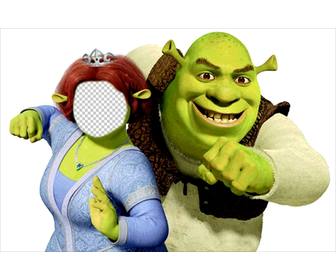 seja fiona com o marido shrek editar essa montagem em linha