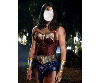 fotomontagem tornar em wonder woman upload do seu foto