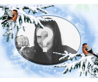 quadro da foto snowy personalizar com dois birdies