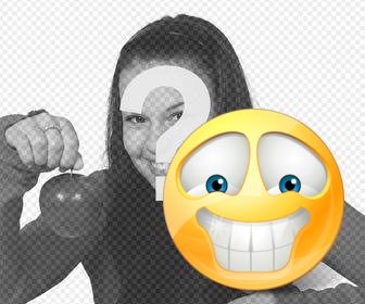 emoticon do smiley com dentes brancos suas fotos