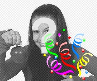 etiqueta com confetes coloridos decorar imagens online