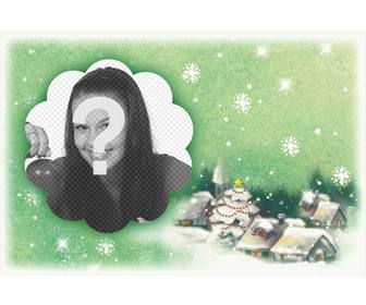 cartão postal felicitar o natal com neve natal paisagem fundo