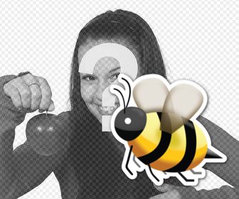 emoji uma picada abelha etiqueta em linha voce pode inserir em suas imagens