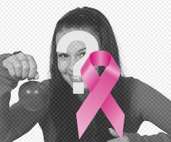 fita rosa contra o cancer foto efeitos