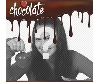 derretido quadro imagem chocolate colocar sua foto