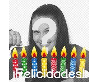 foto efeito velas coloridas do aniversario fazer upload uma foto