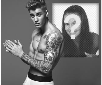 envie sua foto ao lado justin bieber mostrando suas tatuagens