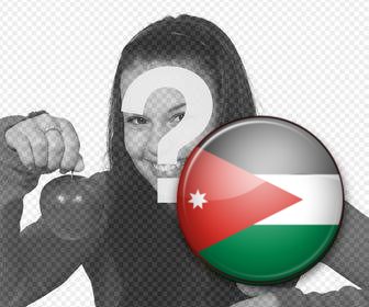 montagem fotos on-line colocar bandeira da jordania na sua foto