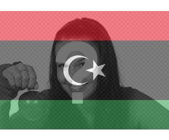 efeito da foto da bandeira da libia sua foto