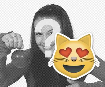 cat sticker emoticon suas fotos