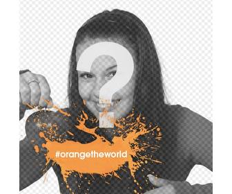 foto efeito marca laranja parar violencia as mulheres