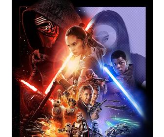 efeito da foto do cartaz star wars vii carregar seu