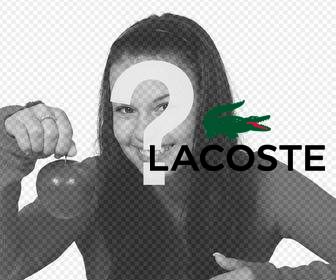 etiqueta do logotipo da lacoste colocar em suas fotos